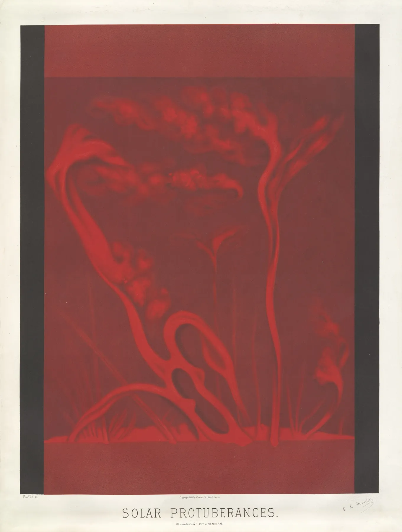 Solar Protuberances Wall Art by Étienne Léopold Trouvelot - High-Resolution Digital Print