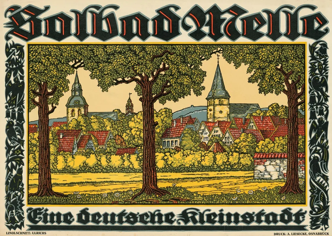 Solbad Melle Eine Deutsche Kleinstadt Wall Art by Hans Fr. Ulrichs - High-Resolution Digital Print