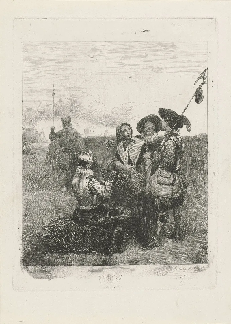 Soldaten Met Een Jong Meisje