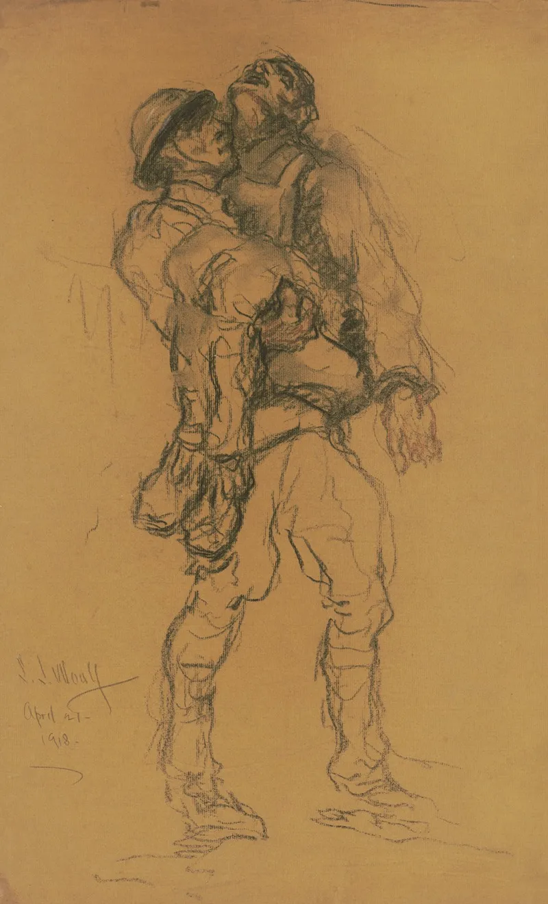 Soldier Carrying A Wounded Soldier