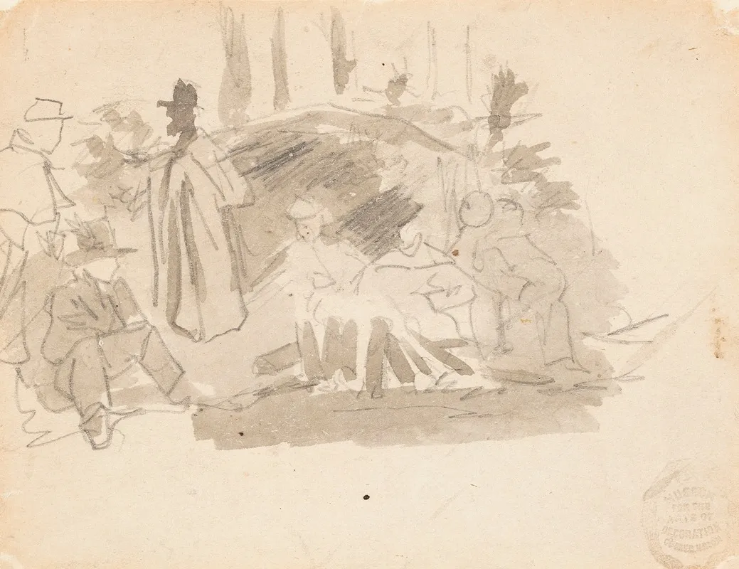 Soldiers Camping Wall Art by Winslow Homer - High-Resolution Digital Print