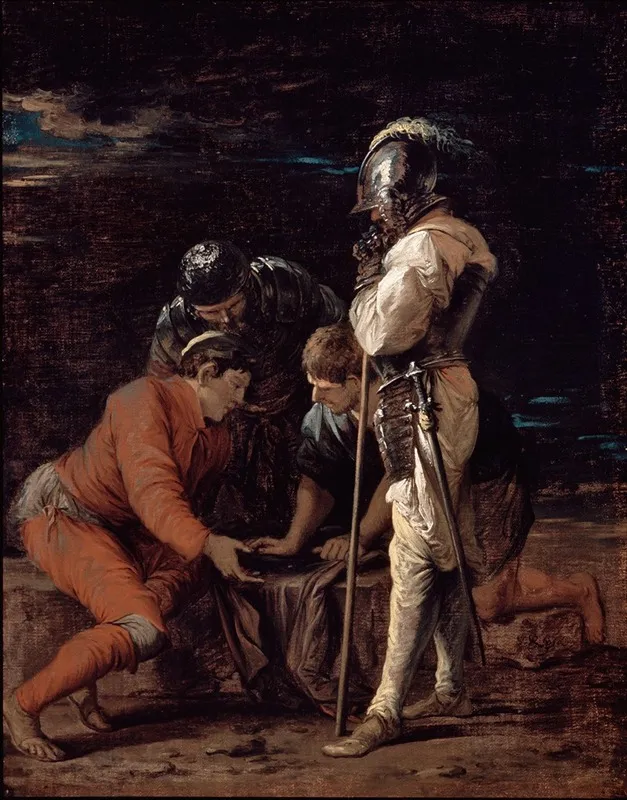Soldiers Gambling Wall Art by Salvator Rosa - High-Resolution Digital Print