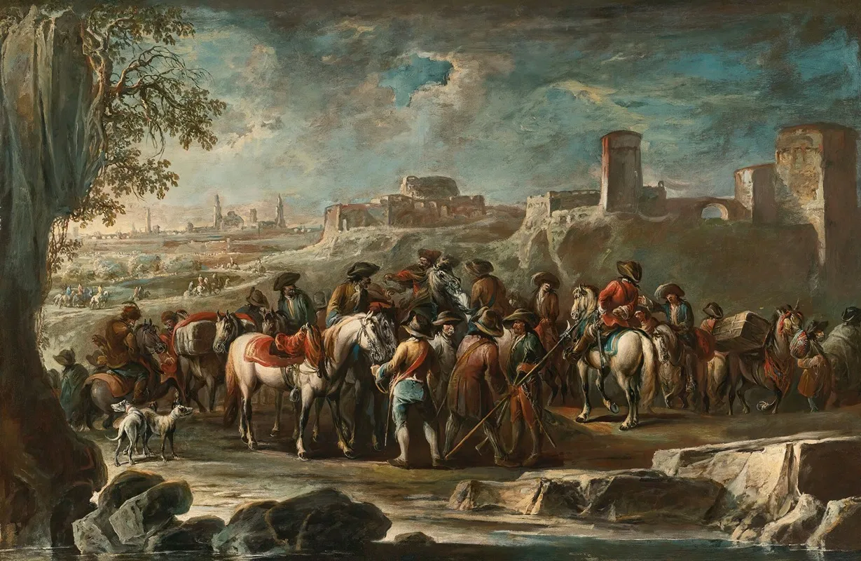 Soldiers In A Landscape Wall Art by Francesco Simonini - High-Resolution Digital Print