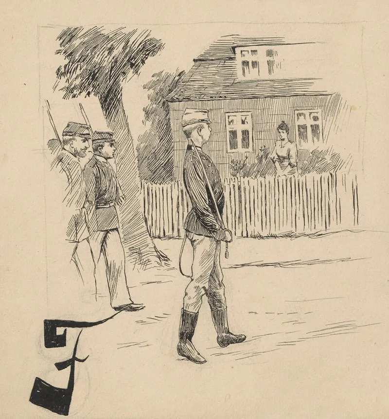 Soldiers Marching Down The Street