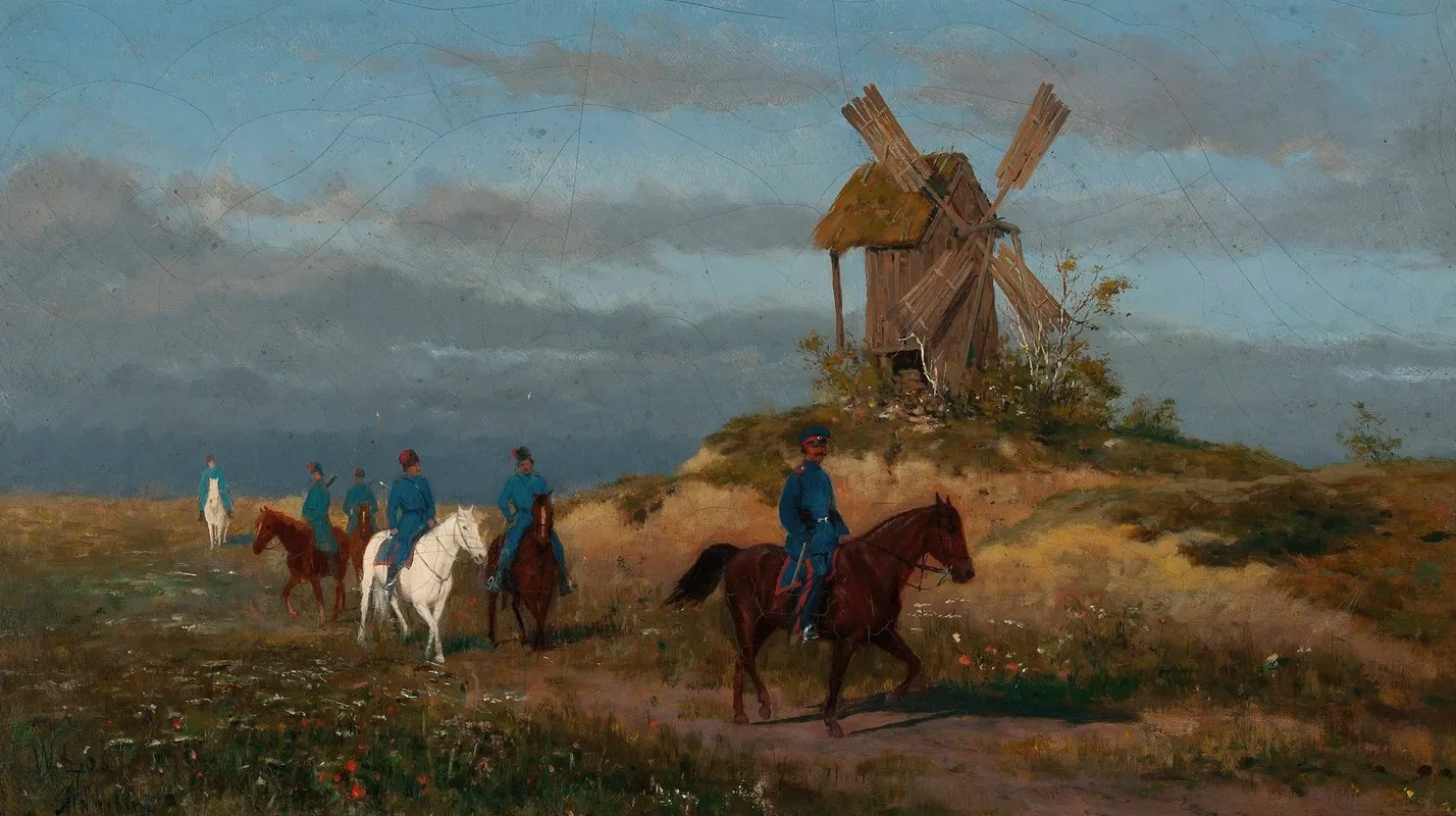 Soldiers On A Field Track