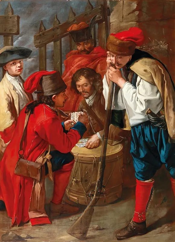 Soldiers Playing Cards Wall Art by Giacomo Ceruti - High-Resolution Digital Print