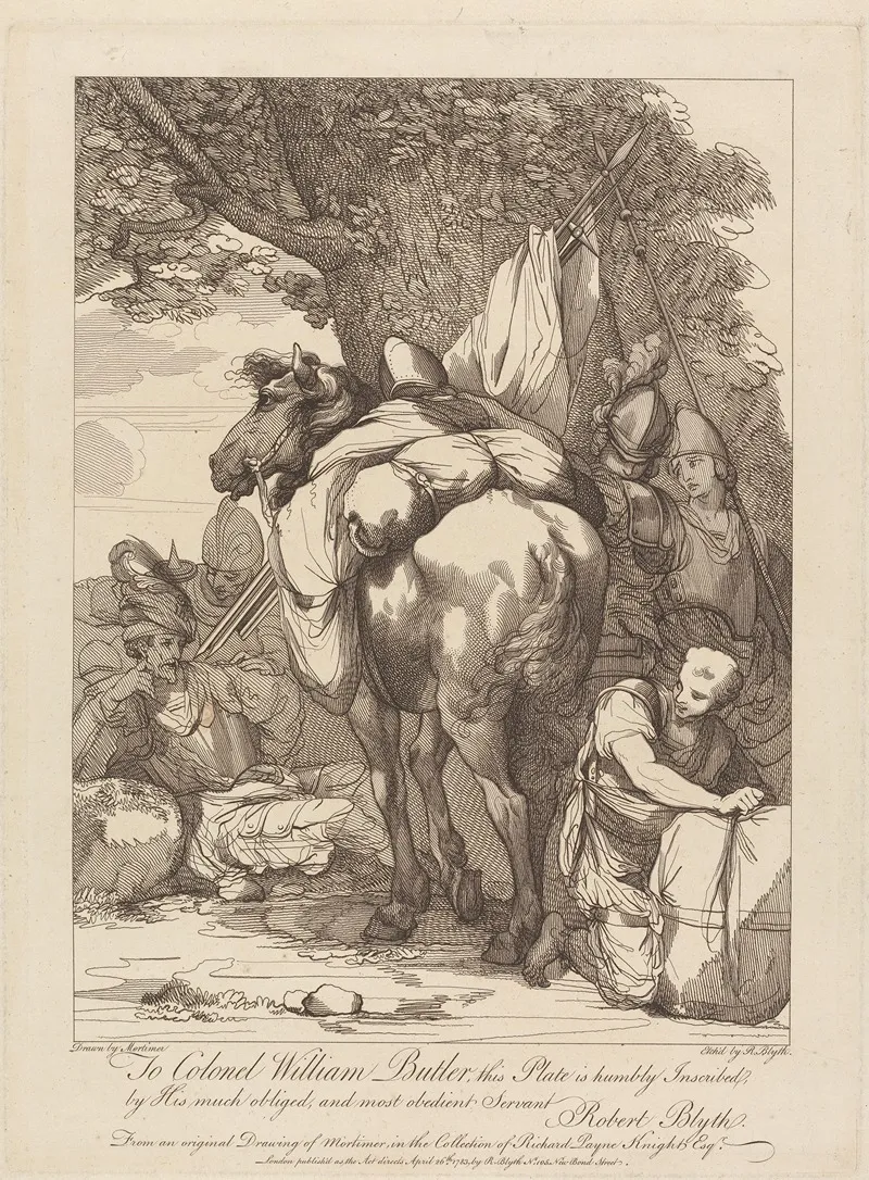 Soldiers With Pack Horse