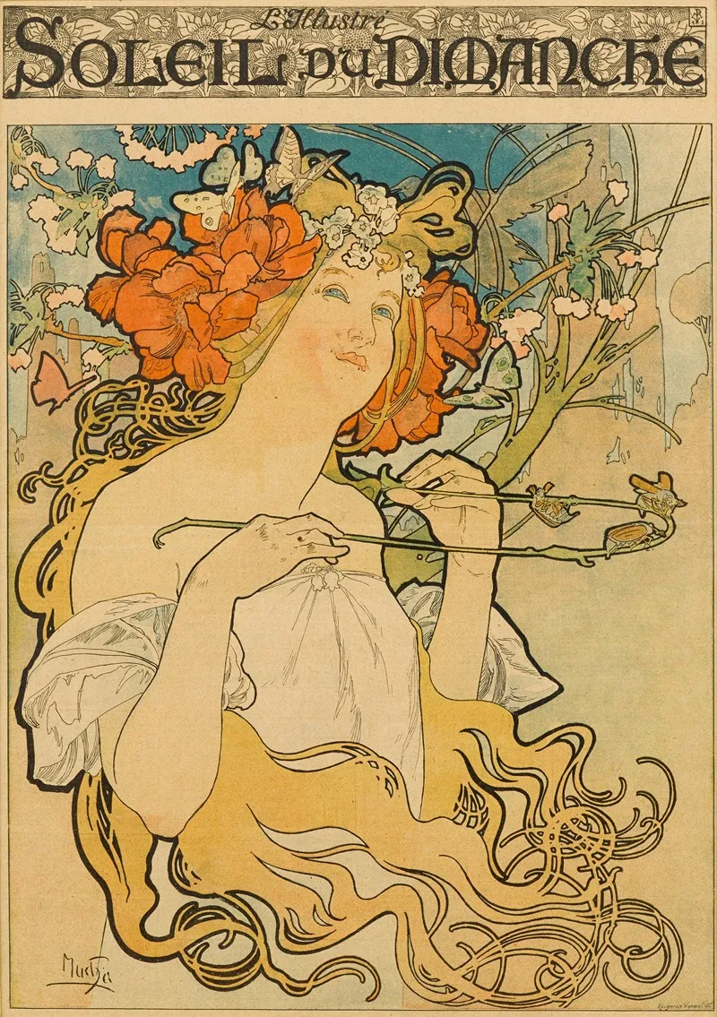 Soleil Du Dimanche Wall Art by Alphonse Mucha - High-Resolution Digital Print