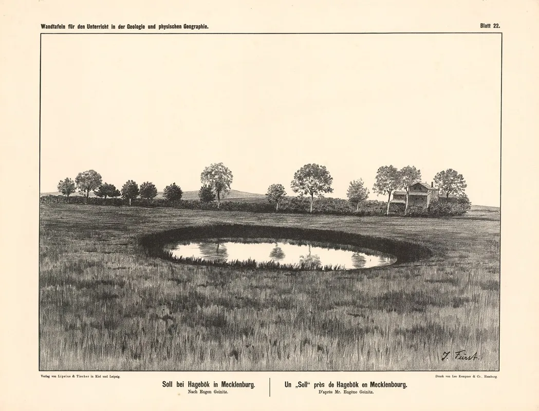 Soll Bei Hagebok In Mecklenburg Wall Art by Eugene Geinitz - High-Resolution Digital Print