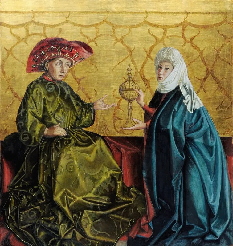 Solomon And The Queen Of Sheba 2 Wall Art by Gertrud Bock-Schnirlin - High-Resolution Digital Print