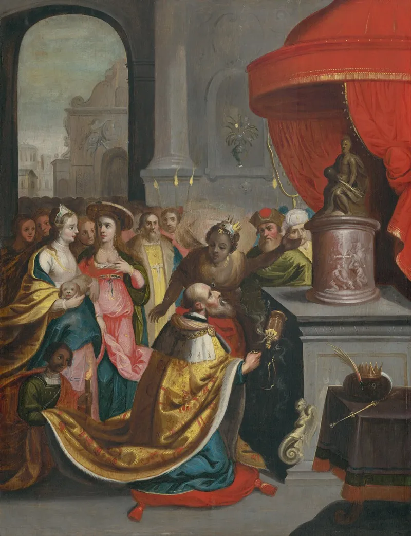 Solomons Idolatry 3 Wall Art by Workshop of Frans Francken the Younger - High-Resolution Digital Print