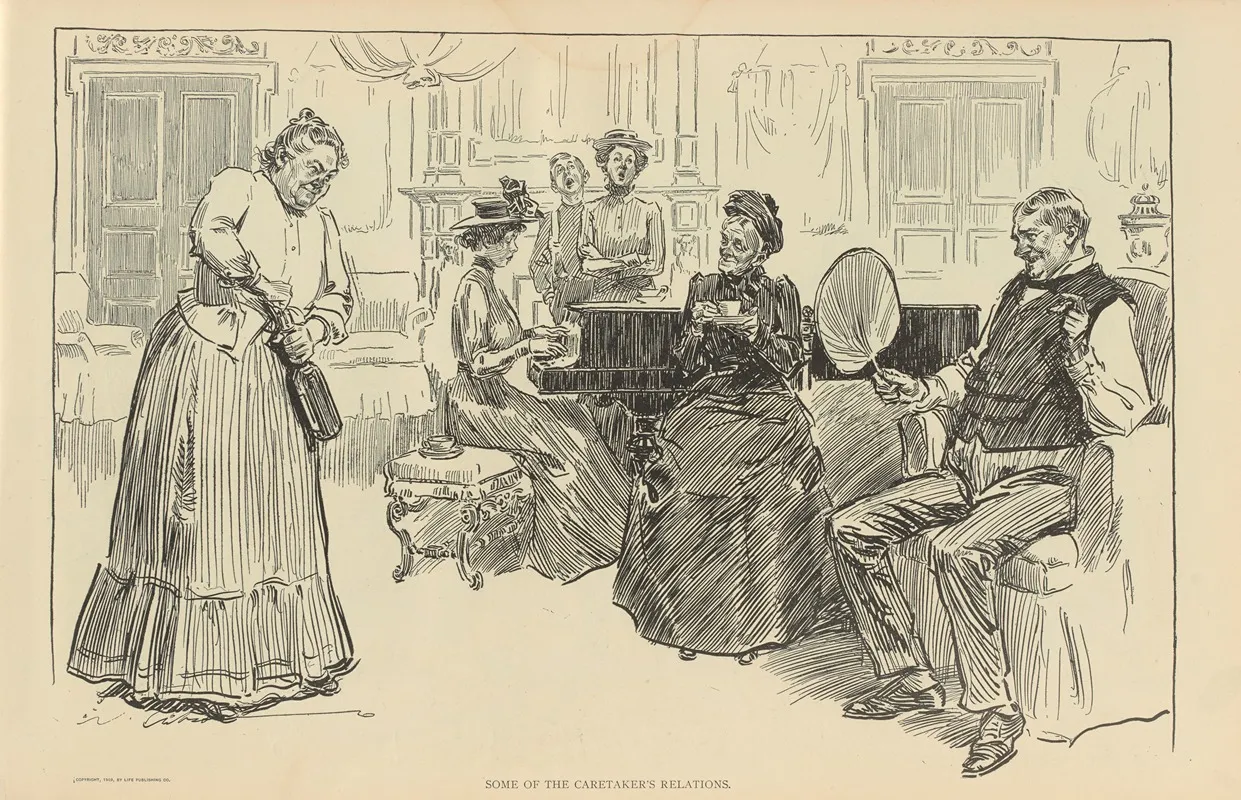 Some Of The Caretakers Relations Wall Art by Charles Dana Gibson - High-Resolution Digital Print