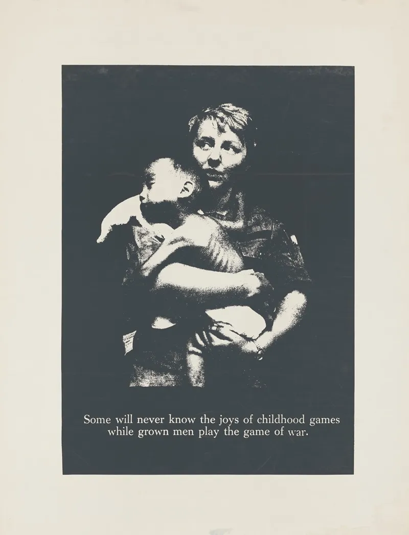 Some Will Never Know The Joys Of Childhood Games While Grown Men Play The Game Of War Wall Art by Massachusetts College of Art - High-Resolution Digital Print