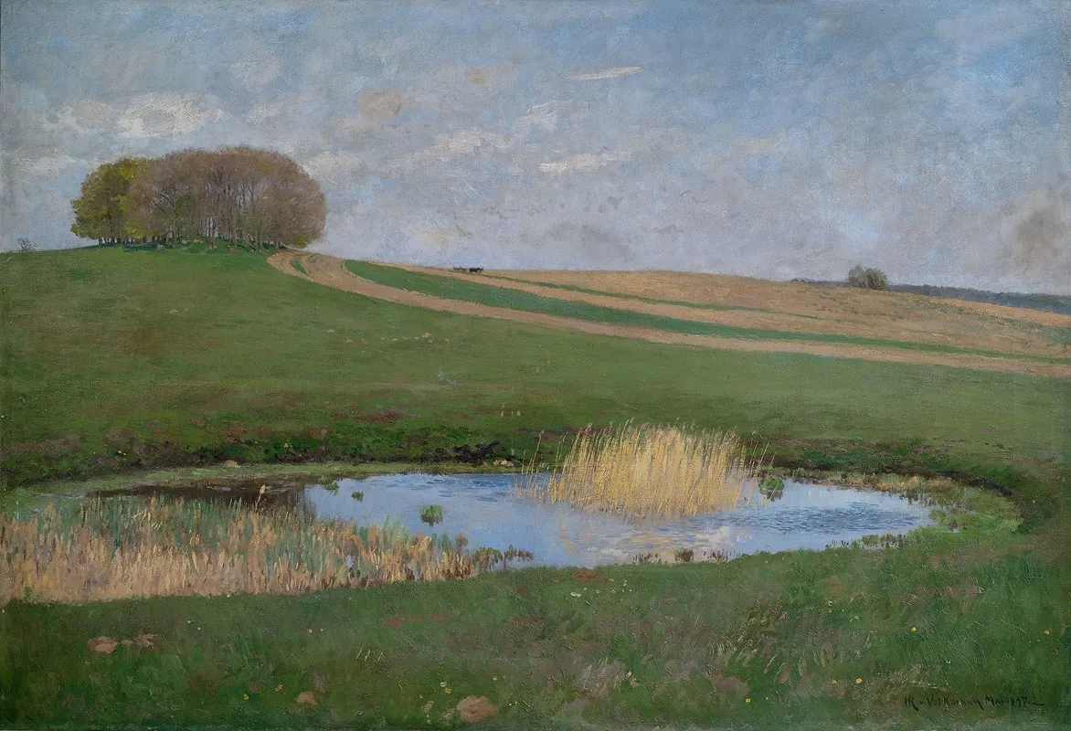 Sommerlandschaft Mit Einem Tumpel Wall Art by Hans Richard von Volkmann - High-Resolution Digital Print