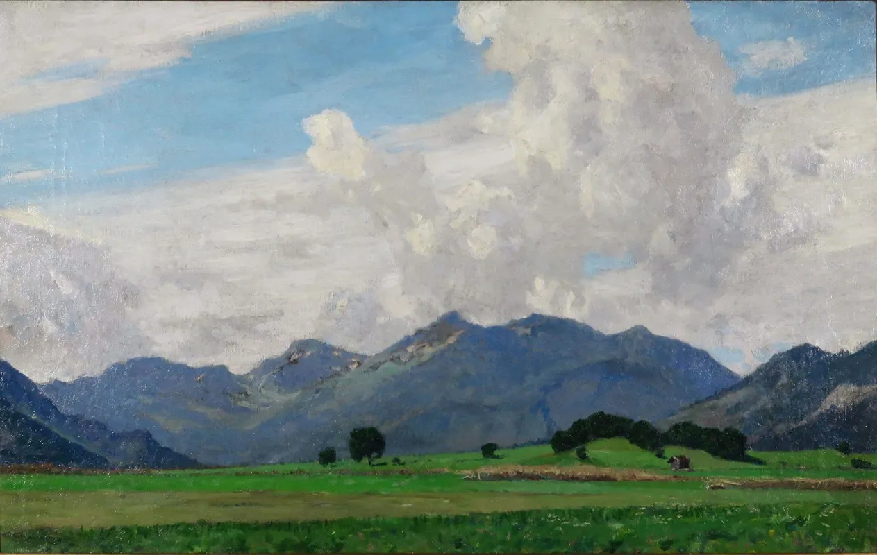 Sommermorgen Im Chiemgau Wall Art by Fritz Wilhelm Rabending - High-Resolution Digital Print