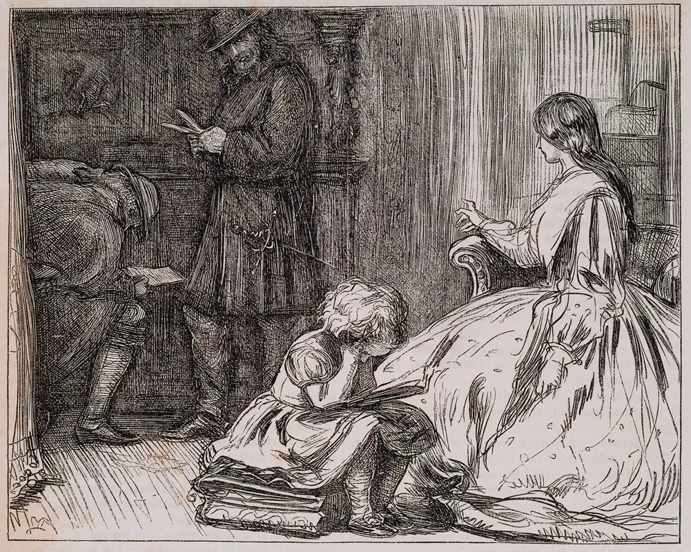 Son Christopher The Constables Breaks Into The House Wall Art by Sir John Everett Millais - High-Resolution Digital Print