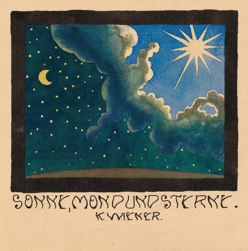 Sonne Mond Und Sterne Wall Art by Karl Wiener - High-Resolution Digital Print