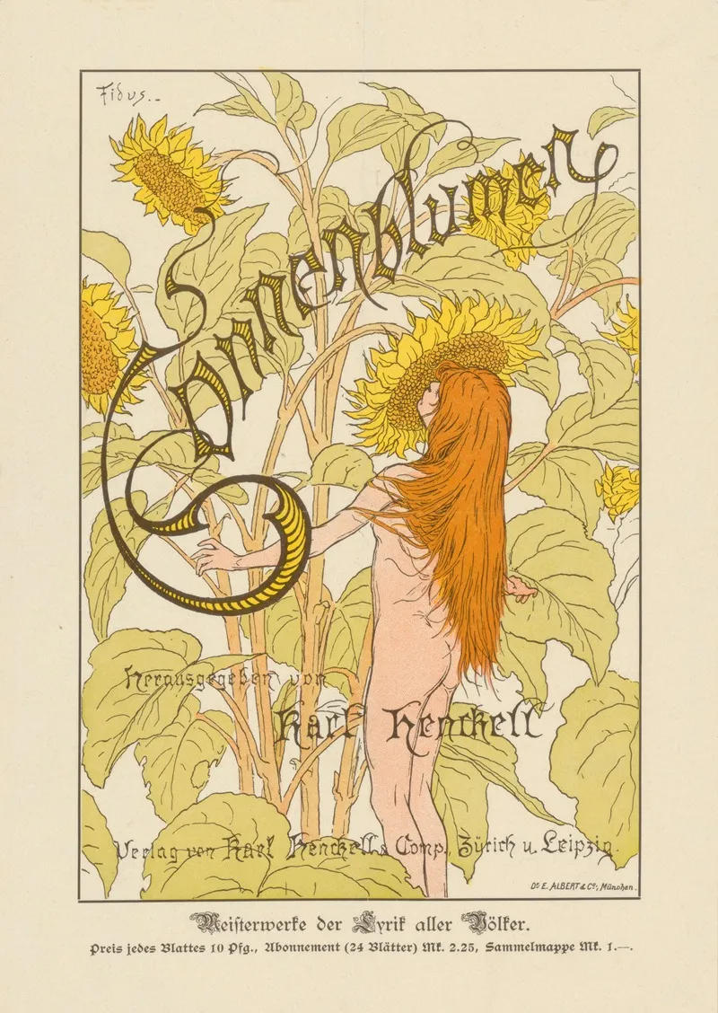 Sonnenblumen Herausgegeben Von Karl Henckell Wall Art by Hugo Höppener (Fidus) - High-Resolution Digital Print