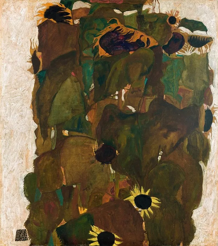 Sonnenblumen I Wall Art by Egon Schiele - High-Resolution Digital Print