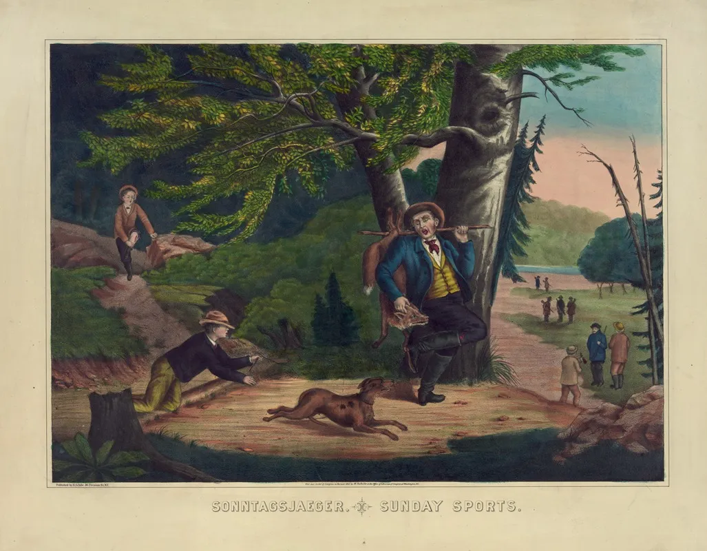 Sonntagsjaeger Sunday Sports Wall Art by Henry Jerome Schile - High-Resolution Digital Print