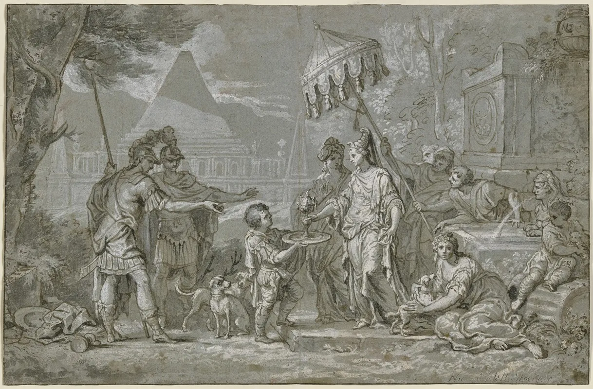 Sophonisbe Nimmt Den Giftbecher Wall Art by Nicolaes van Helt Stockade - High-Resolution Digital Print