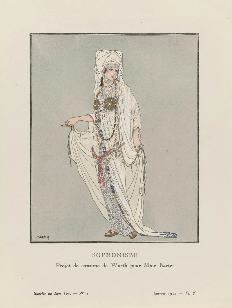 Sophonisbe Projet De Costume De Worth Pour Mme Bartet 2