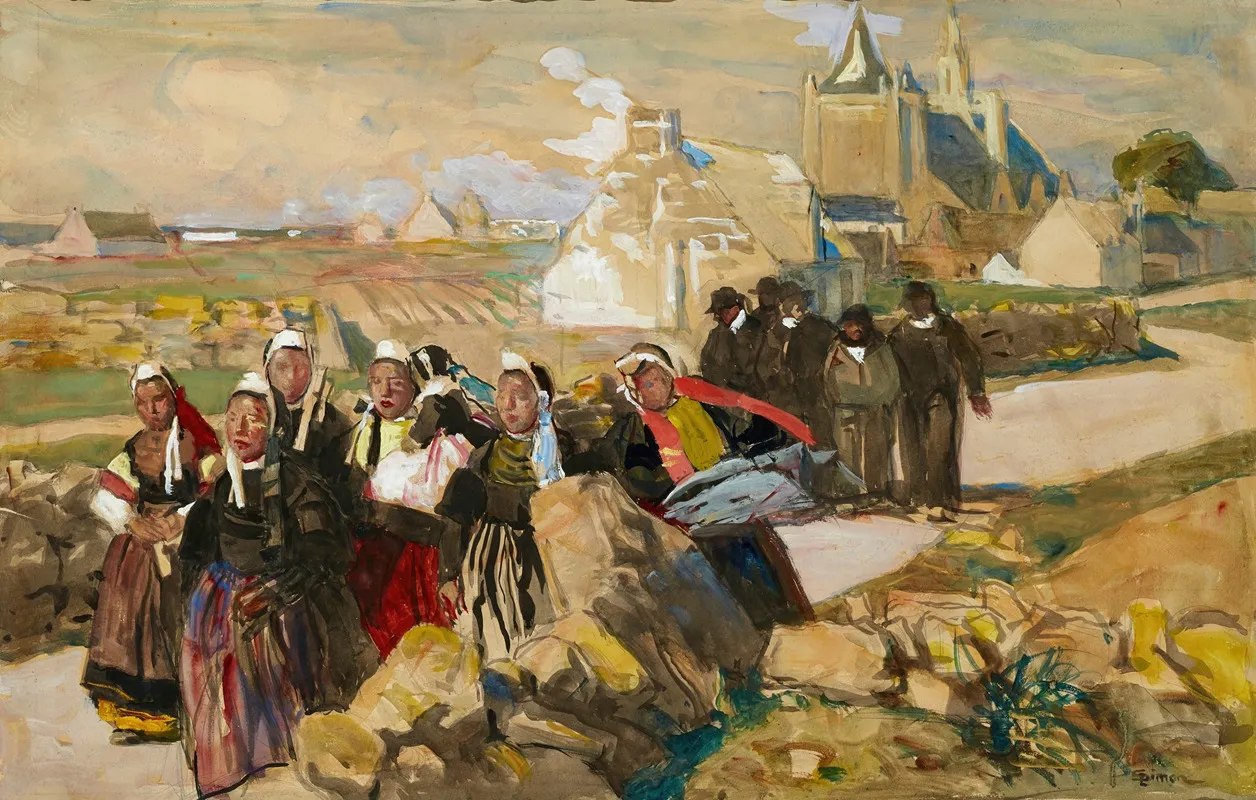 Sortie De Messe En Bretagne