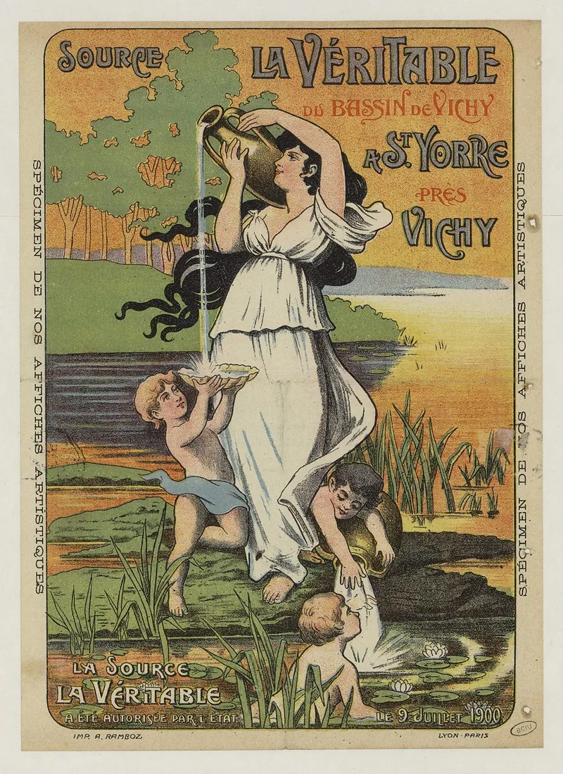 Source La Veritable Du Bassin De Vichy A Saint Yorre Pres Vichy Wall Art by Imp. A. Ramboz - High-Resolution Digital Print