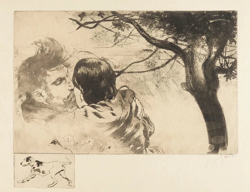 Sous Les Figuiers Unter Den Feigenbaumen Wall Art by Louis August Mathieu Legrand - High-Resolution Digital Print