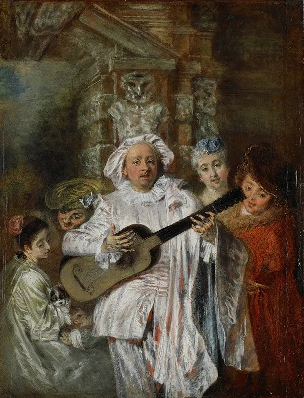 Sous Un Habit De Mezetin Wall Art by Jean-Antoine Watteau - High-Resolution Digital Print
