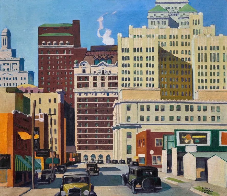 South Akard Street Wall Art by Lloyd Sargent - High-Resolution Digital Print