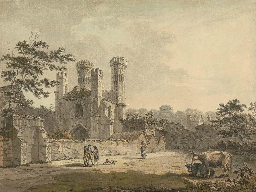 South East View Of The Gate Of St Augustines Monastery Canterbury Kent Wall Art by Benjamin Thomas Pouncy - High-Resolution Digital Print