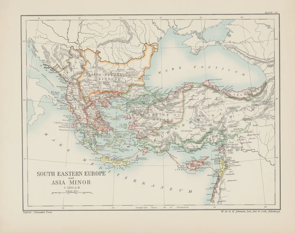 South Eastern europe and asia minor c Wall Art by Reginald Lane Poole - High-Resolution Digital Print