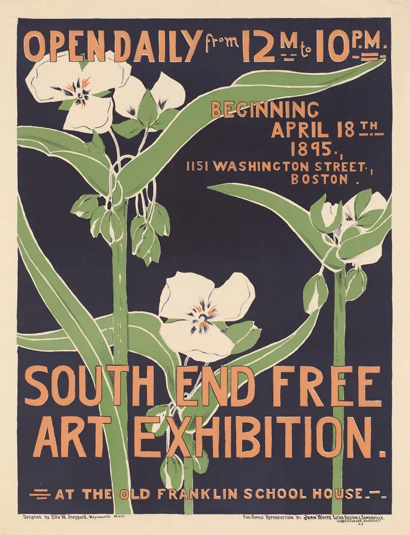 South End Free Art Exhibition Wall Art by Ella W. Sheppard - High-Resolution Digital Print