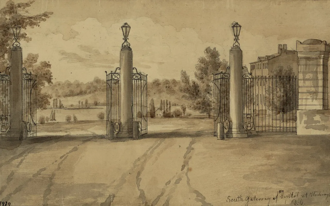 South Gateway Of The Capitol At Washington D C