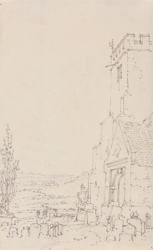 South Porch And Tower Of An Unidentified Church Wall Art by Joseph Mallord William Turner - High-Resolution Digital Print