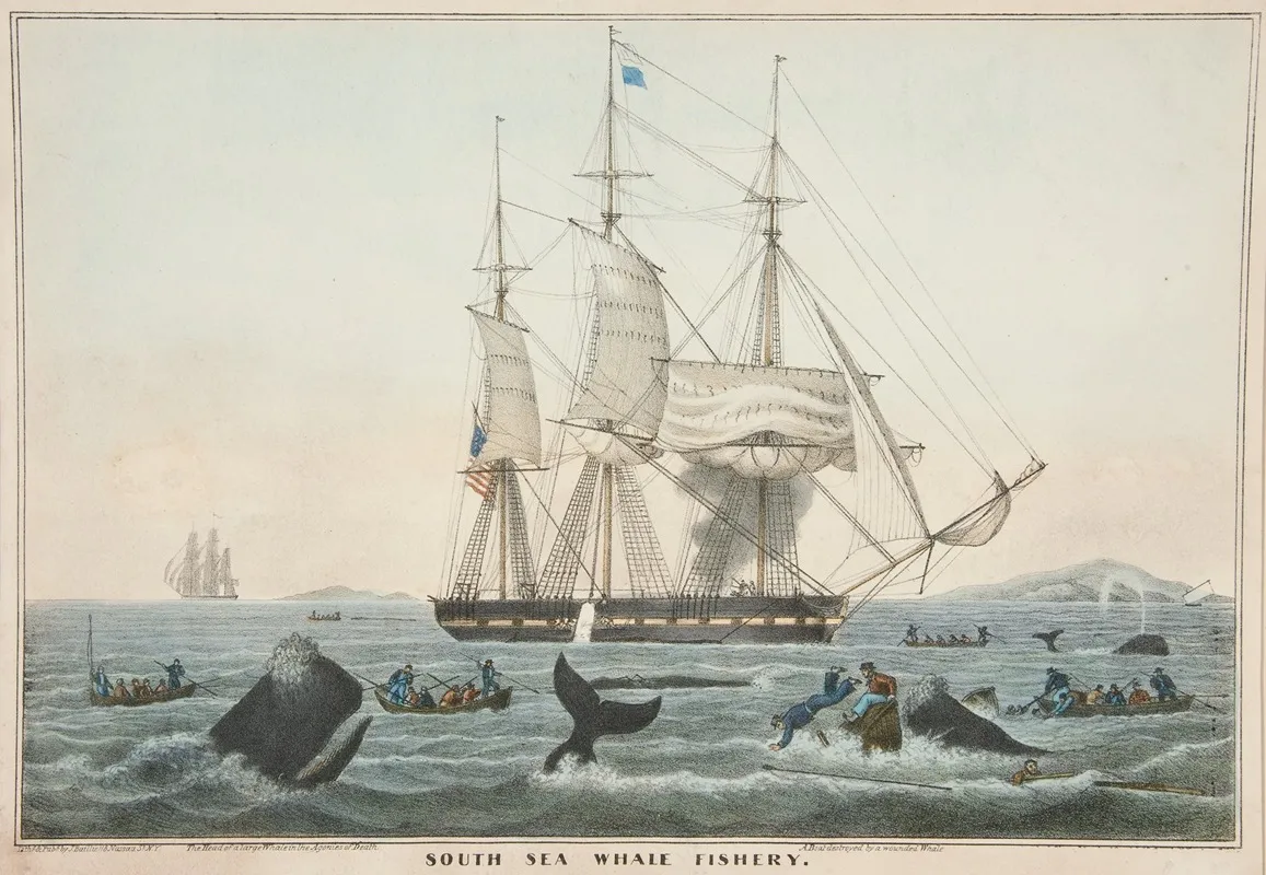 South Sea Whale Fishery Wall Art by James S. Baillie - High-Resolution Digital Print