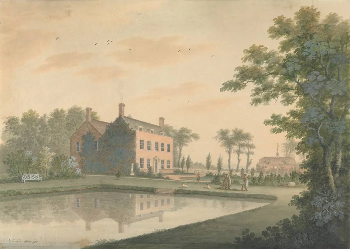 South View Of A House At Ringmer With Gardeners At Work