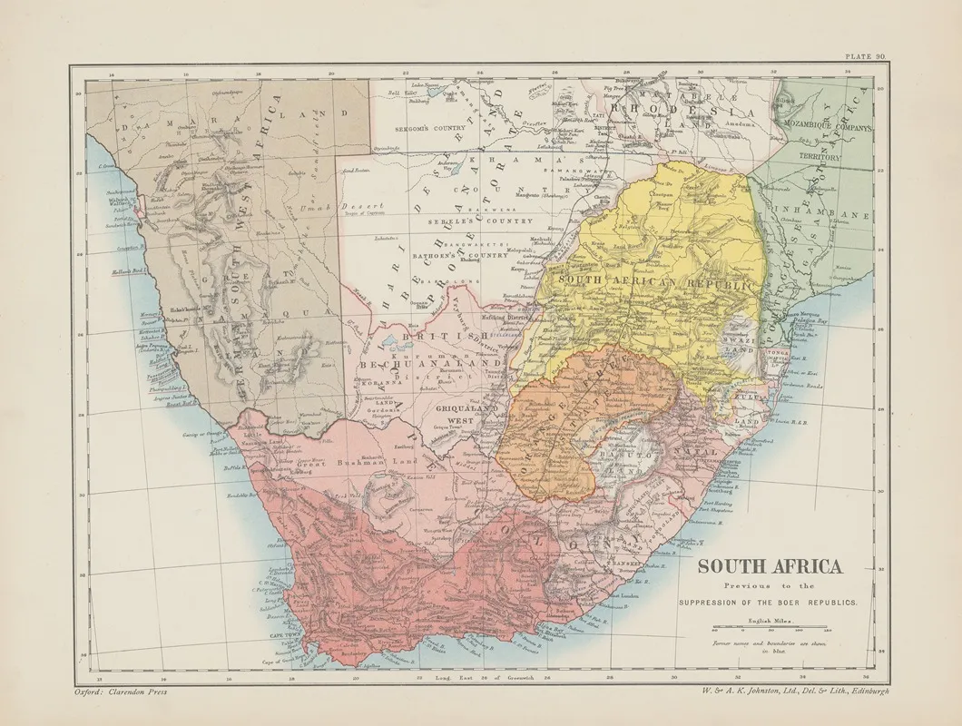South%e2%80%8e %e2%80%8eafrica%e2%80%8e %e2%80%8eprevious%e2%80%8e %e2%80%8eto%e2%80%8e %e2%80%8ethe%e2%80%8e %e2%80%8esuppression%e2%80%8e %e2%80%8eof%e2%80%8e %e2%80%8ethe%e2%80%8e %e2%80%8eboer Wall Art by Reginald Lane Poole - High-Resolution Digital Print