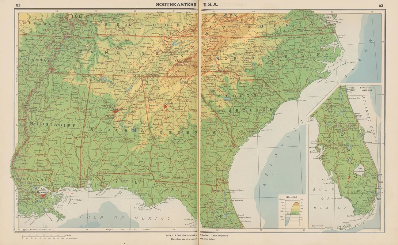 Southeastern U S A Wall Art by John Paul Goode - High-Resolution Digital Print