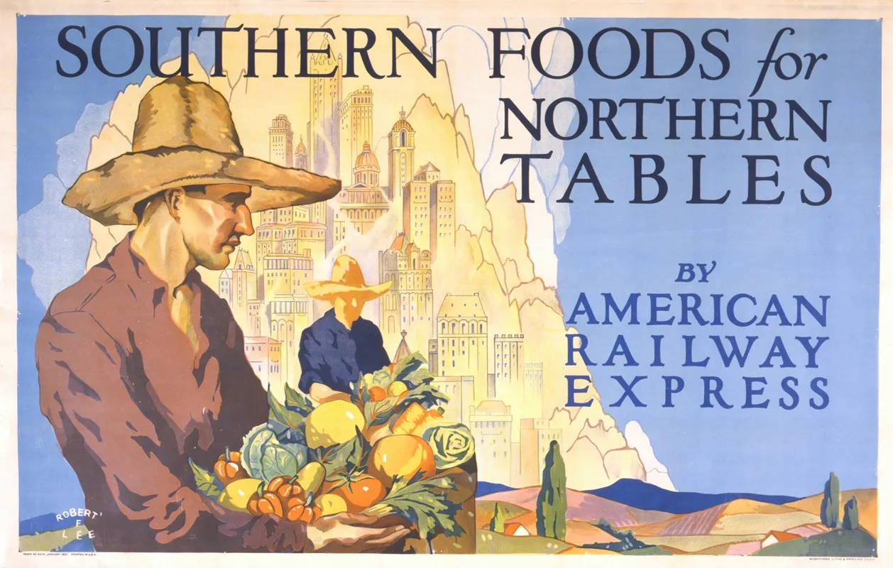 Southern Foods For Northern Tables By American Railway Express Wall Art by Robert Edward Lee - High-Resolution Digital Print