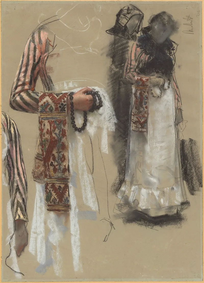 Southern Italian Woman Dressed For Church