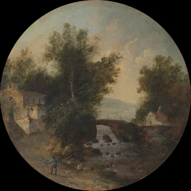 Southern Landscape With Hikers