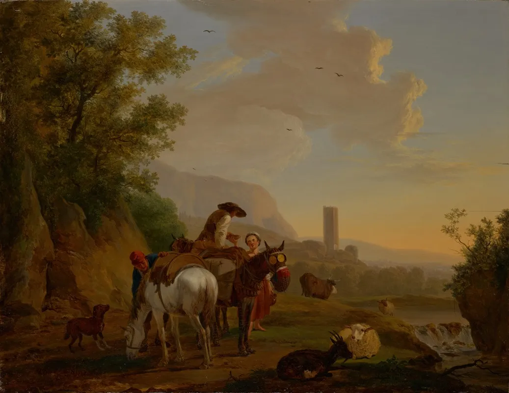 Southern Landscape With Shepherds