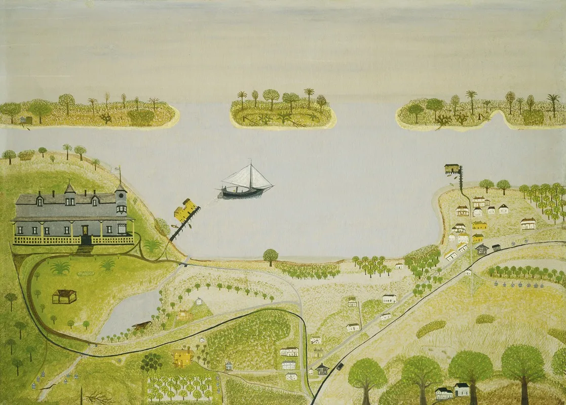 Southern Resort Town Wall Art by Dana Smith - High-Resolution Digital Print