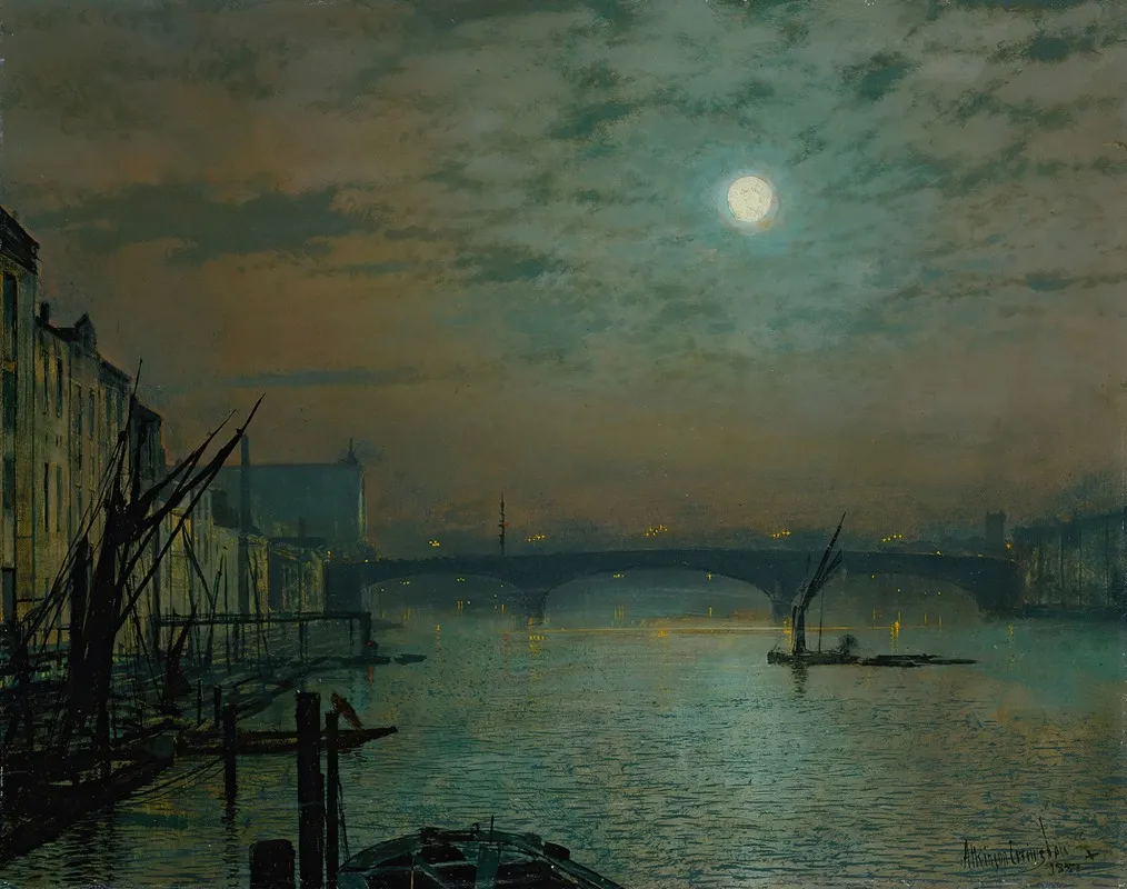 Southwark Bridge By Moonlight
