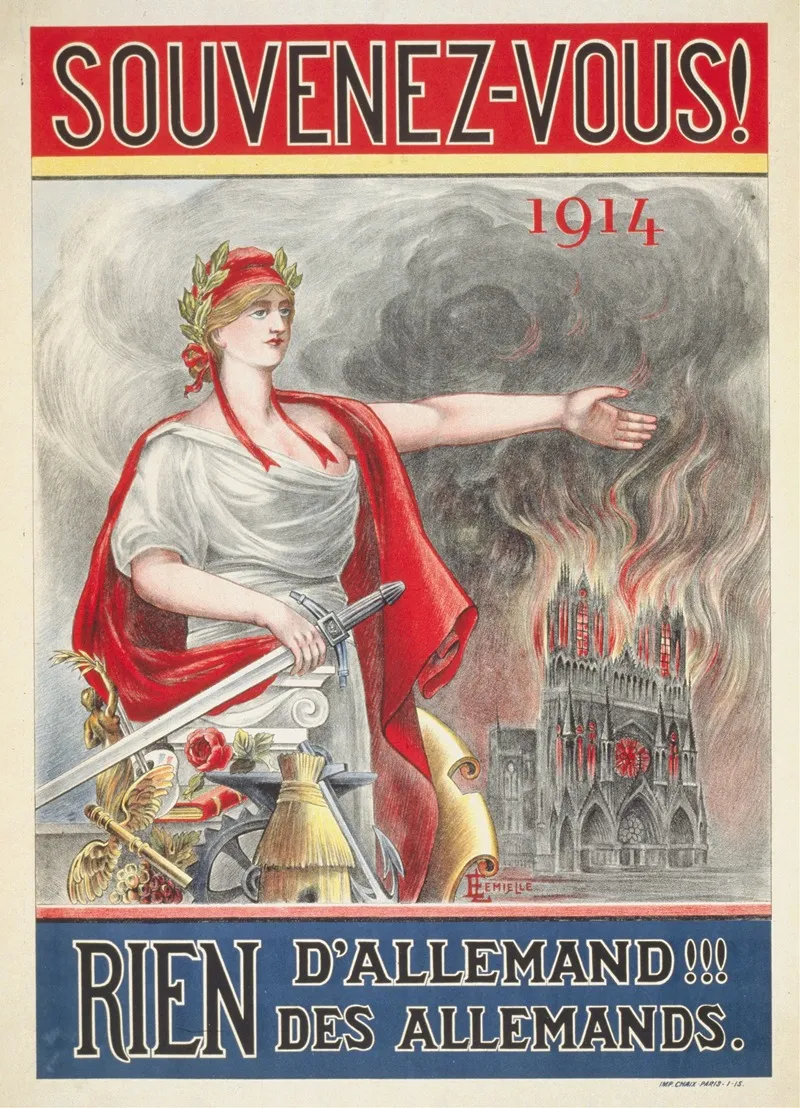 Souvenez Vous 1914 Wall Art by E. Lemielle - High-Resolution Digital Print