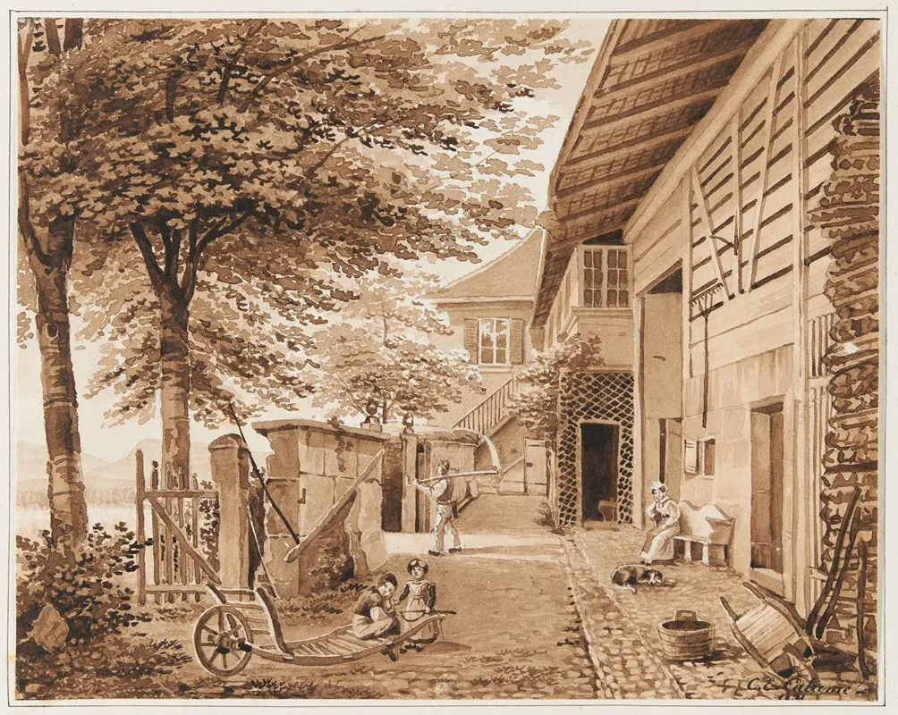 Souvenir De La Maison De Spitel Acker Wall Art by Charles Édouard Calame - High-Resolution Digital Print