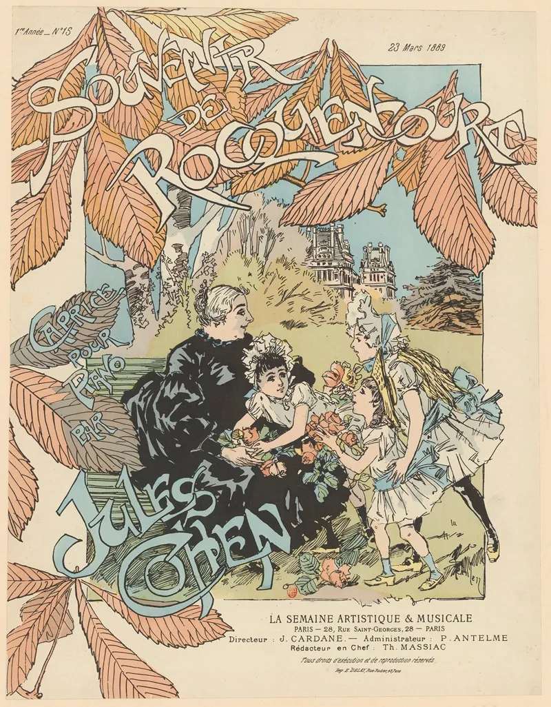Souvenir De Rocquencourt Caprice Pour Piano Par Jules Cohen