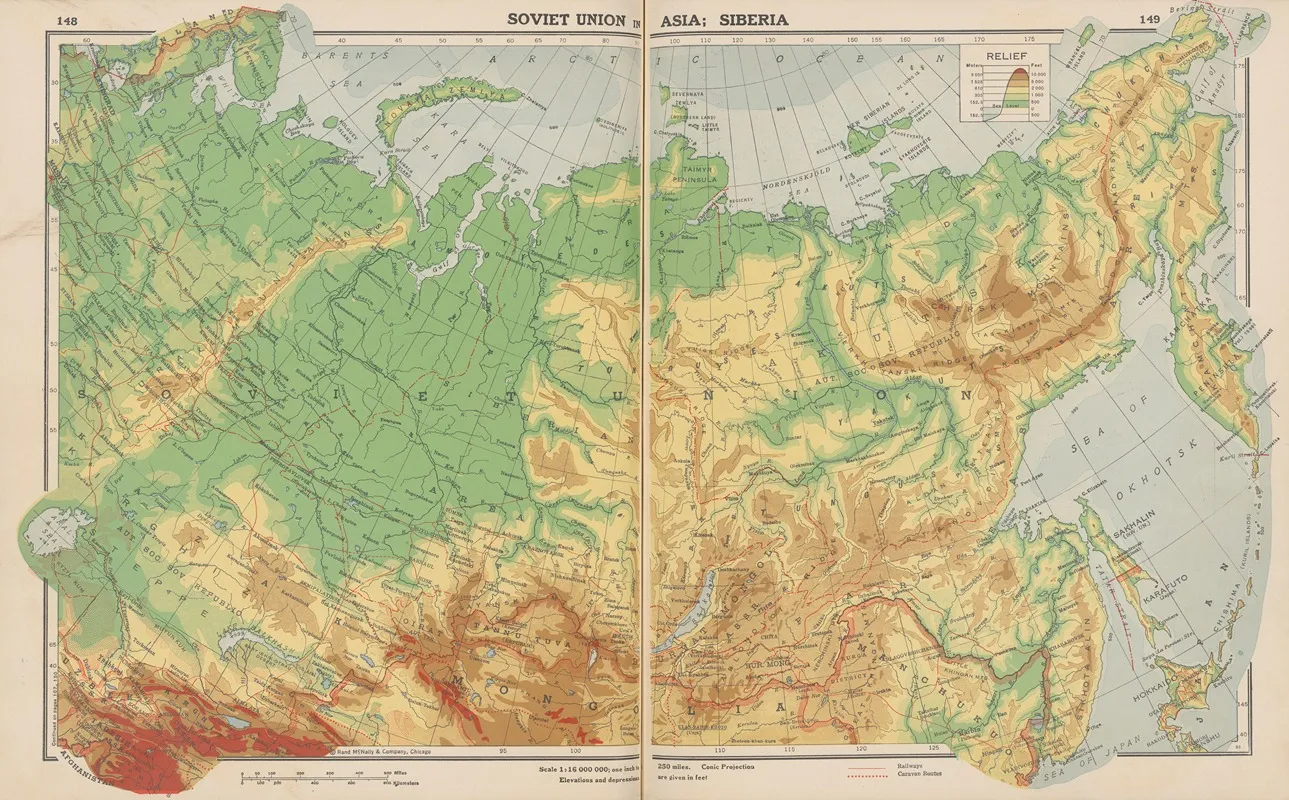 Soviet Union In Asia Siberia Wall Art by John Paul Goode - High-Resolution Digital Print